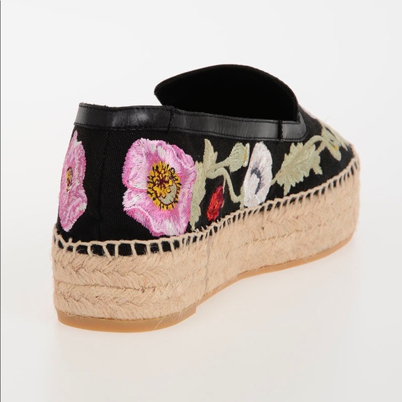 ALEXANDER MCQUEEN embroidered espadrilles floral Size 7 - Picture 3 of 12